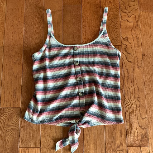 American Eagle pink and blue tank top - Picture 2 of 3